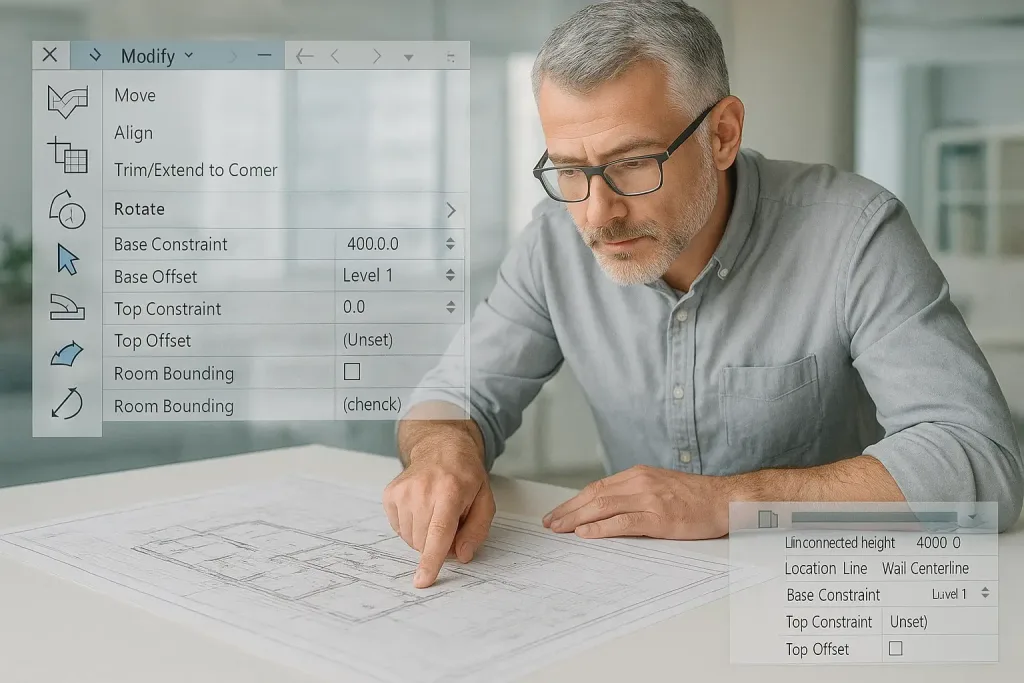 архитектор исправляет ошибку в REVIT