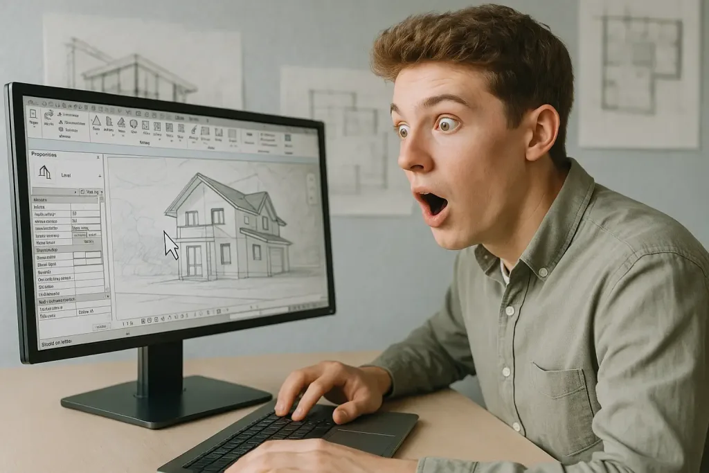 ученик удивлён результату работы в REVIT
